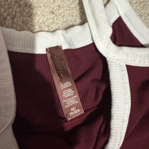 SKIMS Burgundy and White Bodysuit - Picture 2 of 2